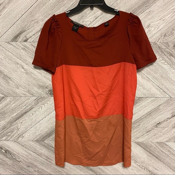 MAISON SCOTCH | SHORT SLEEVE DRESSES RED COLORBLOCK 4 - Picture 3 of 9